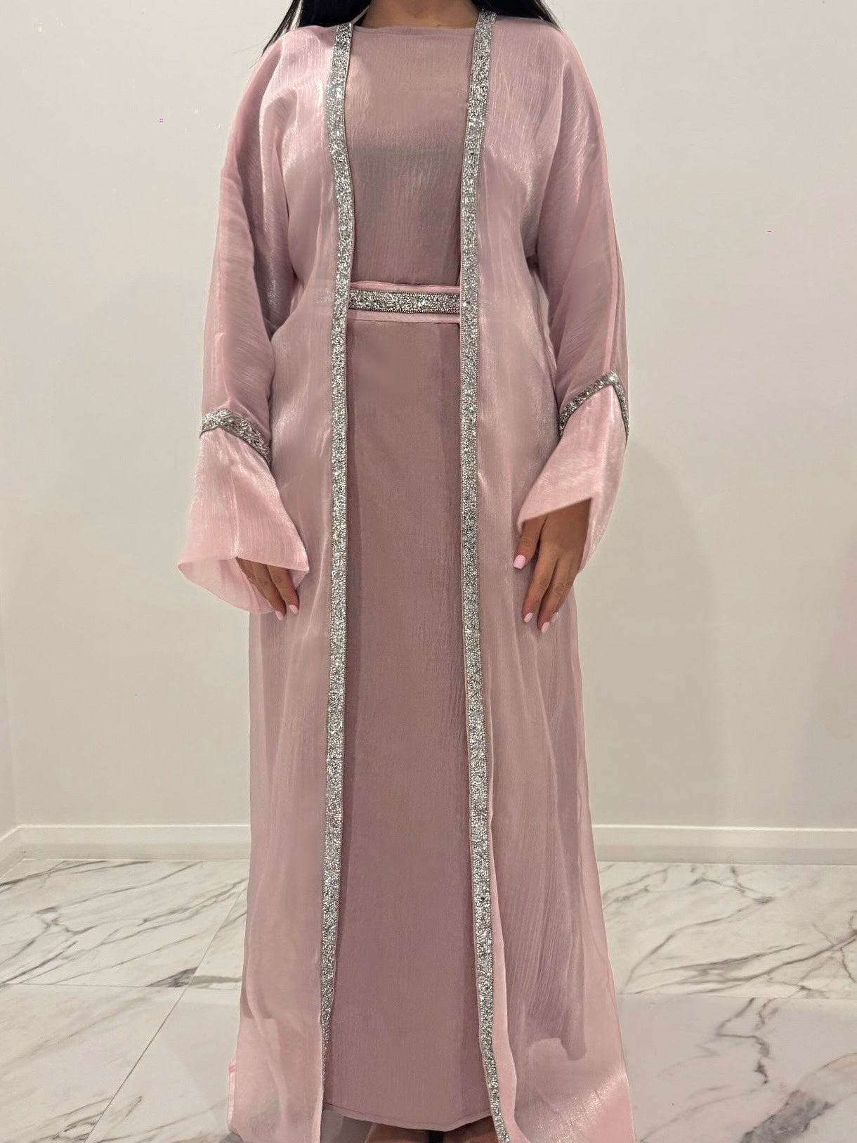 Pink Sparkle Abaya