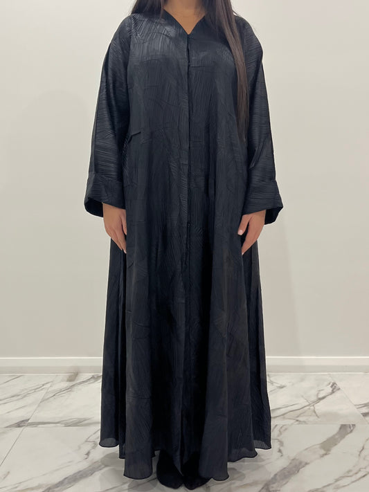 Black Puffy Abaya