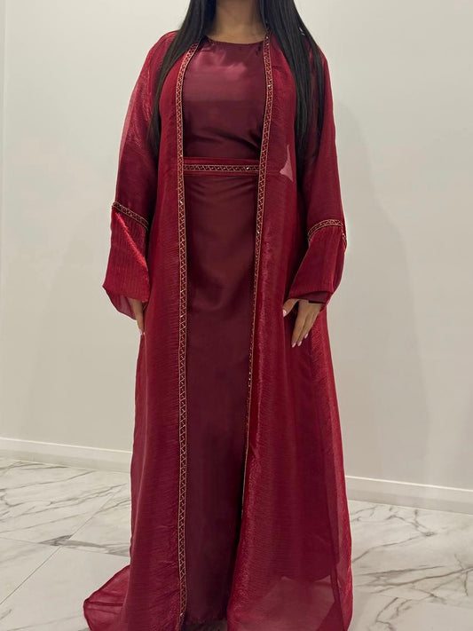 Cherry Sparkle Abaya