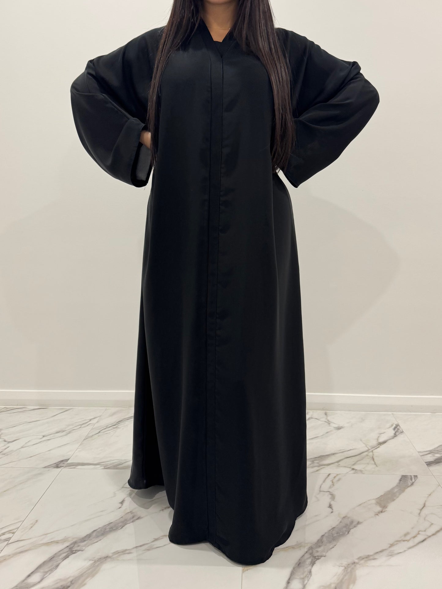 Solid Black Abaya