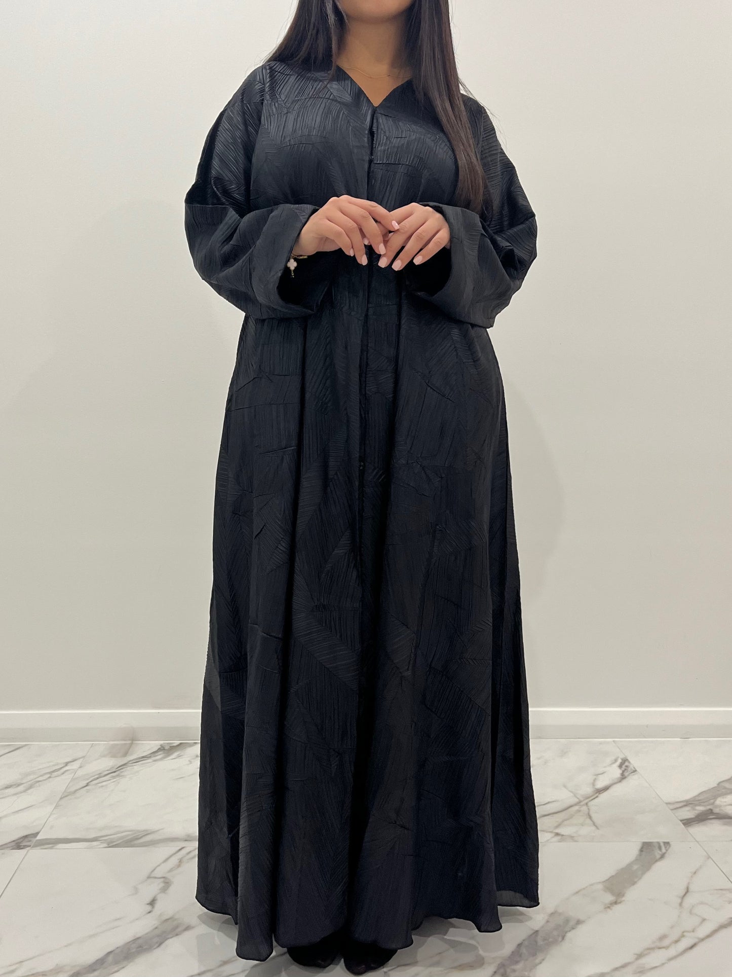 Black Puffy Abaya