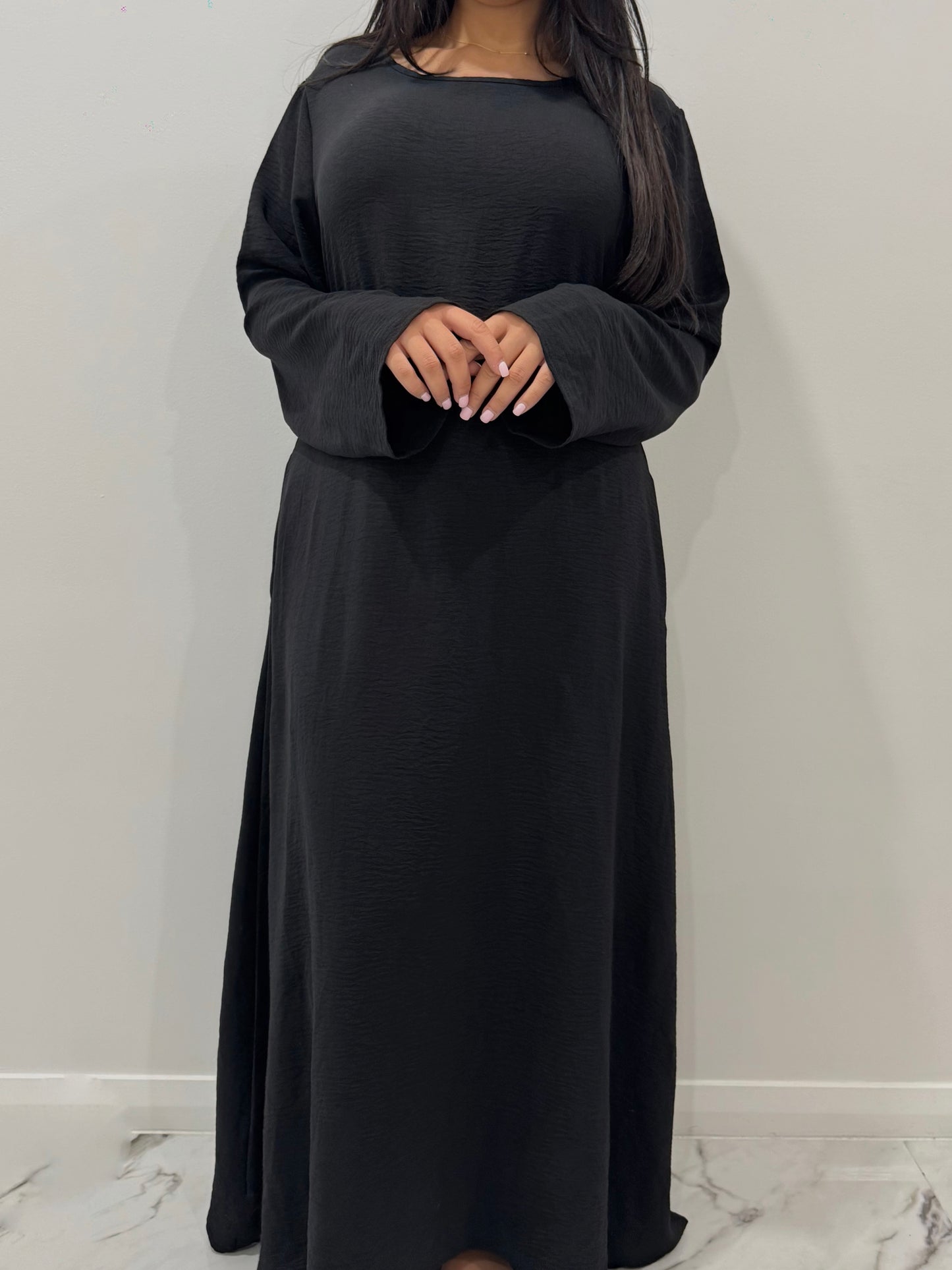 Crepe Long Sleeve Inner Dress