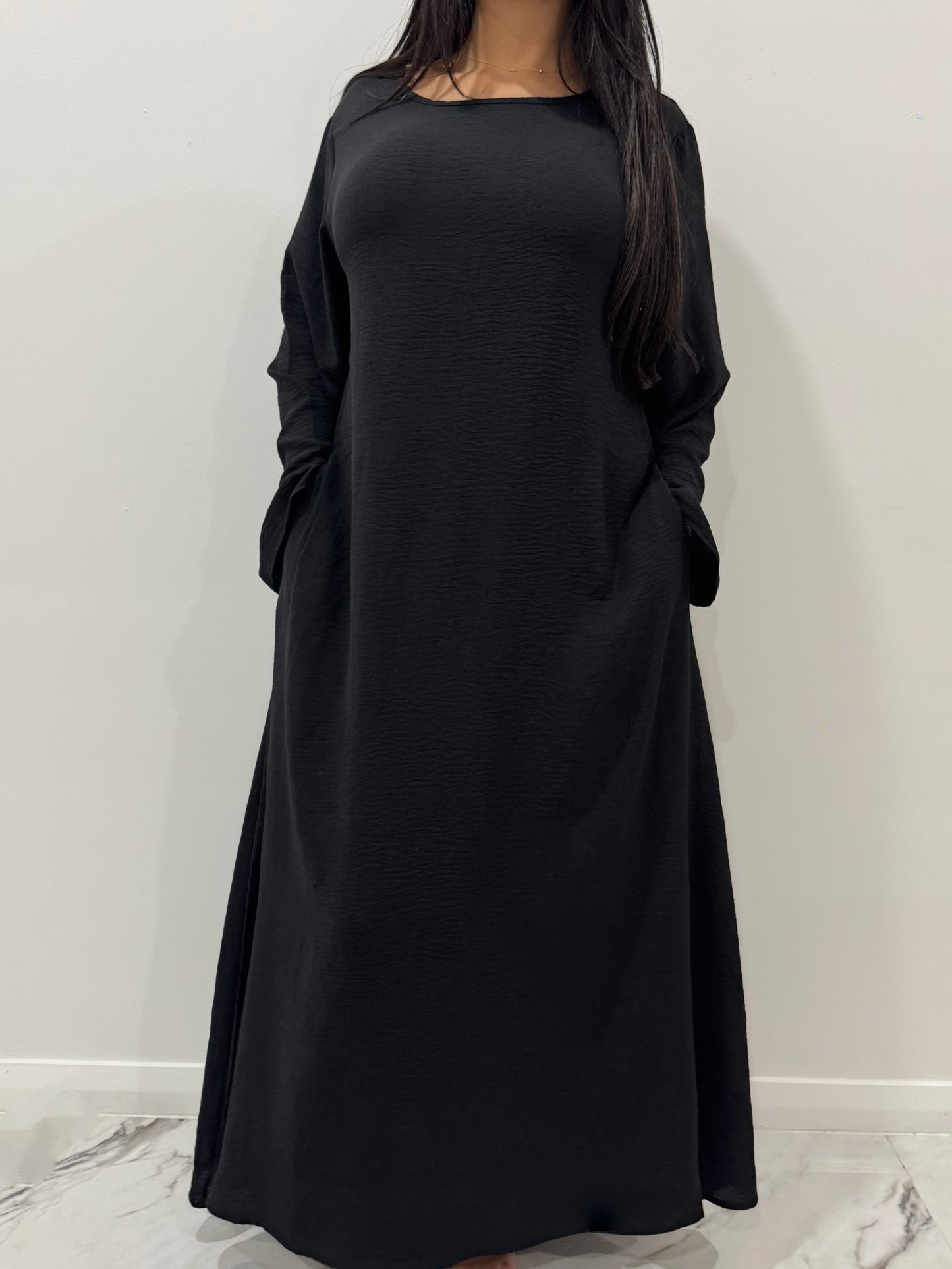 Crepe Long Sleeve Inner Dress