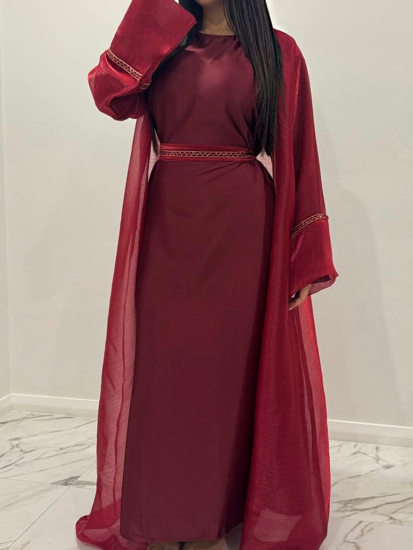 Cherry Sparkle Abaya