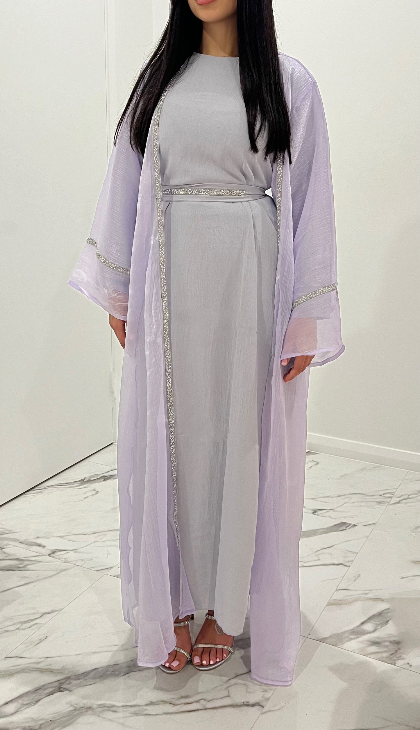 Lilac Sparkle Abaya