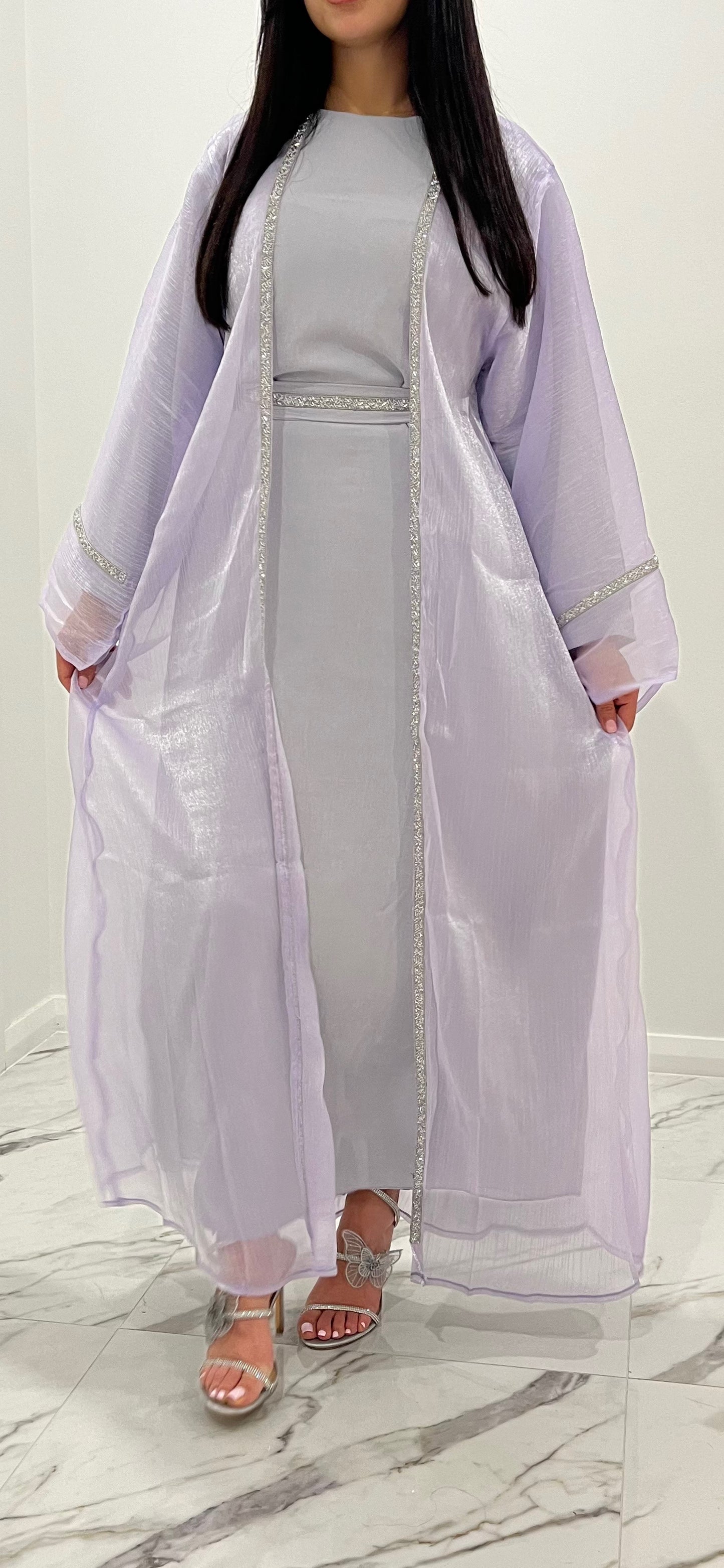 Lilac Sparkle Abaya