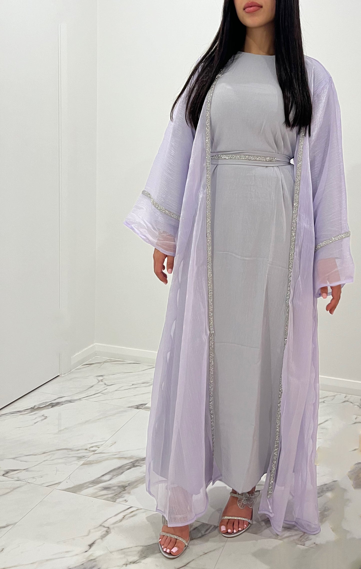 Lilac Sparkle Abaya