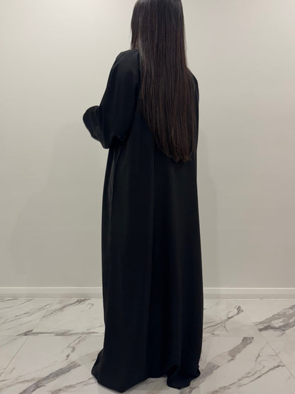 Solid Black Abaya