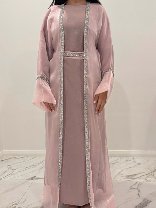 Pink Sparkle Abaya