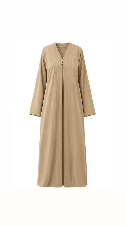 Ribbed Suede Abaya