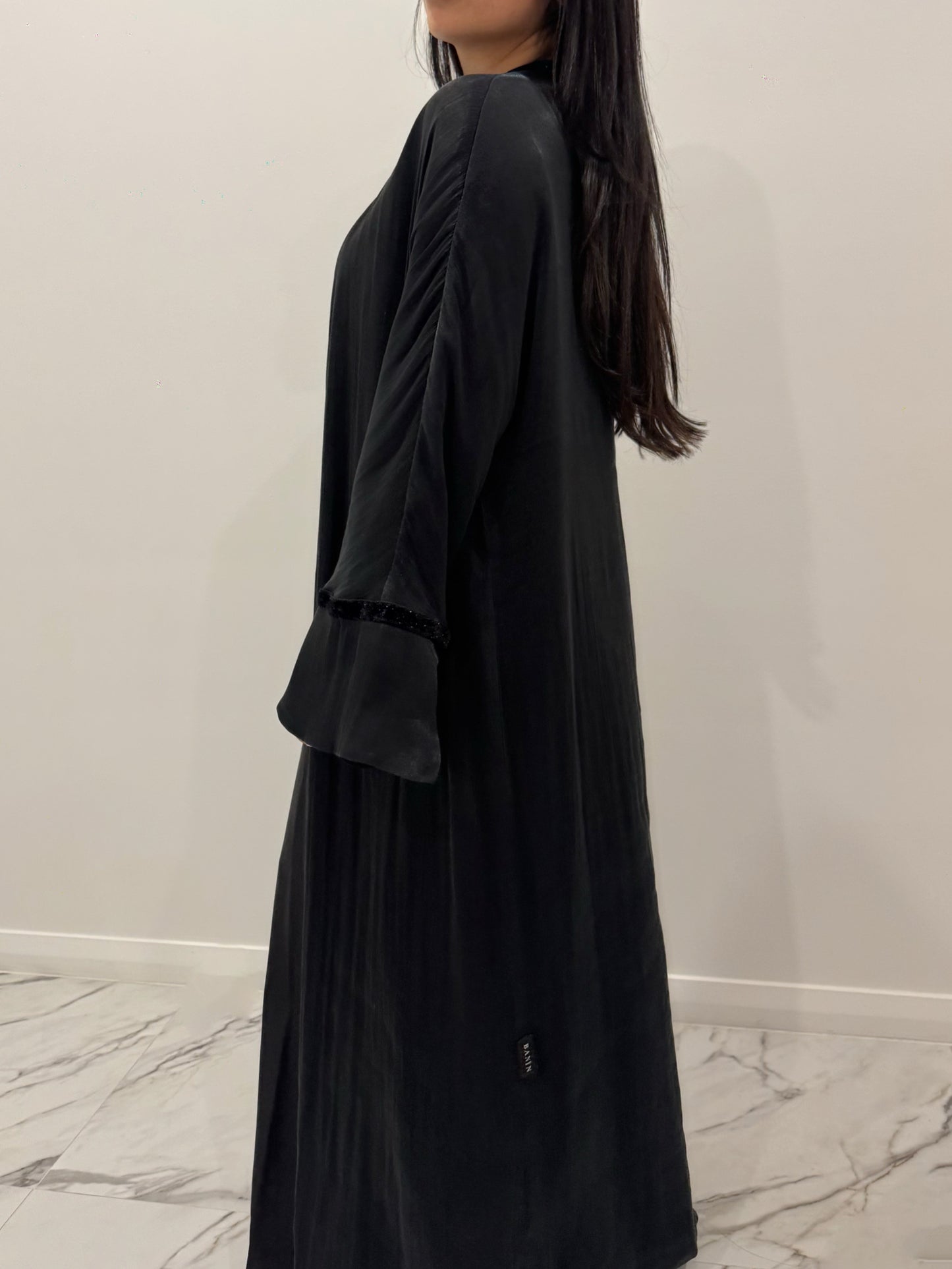 Black Velvet Sparkle Abaya