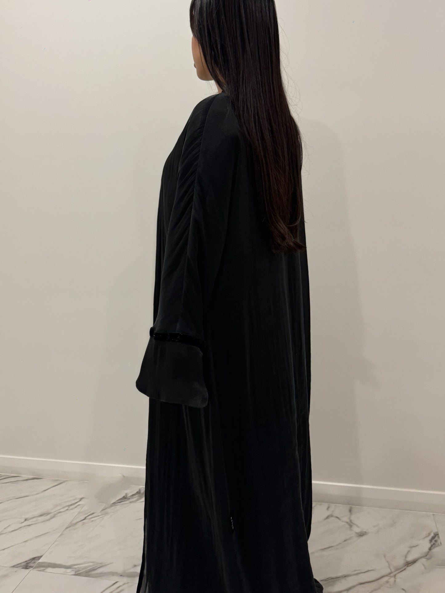 Black Velvet Sparkle Abaya