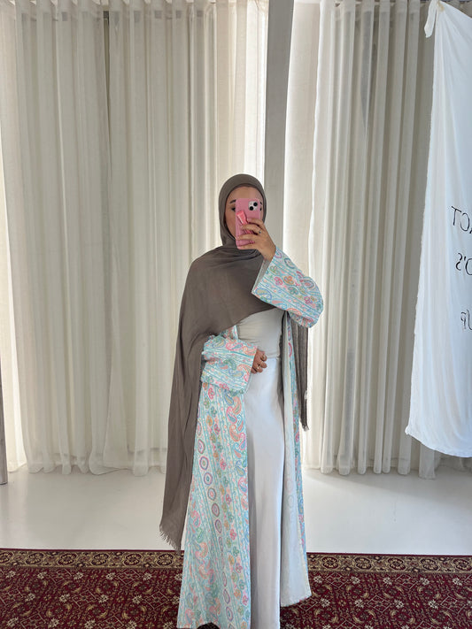 Ava Woven Abaya - RN26 - March Pre-Order