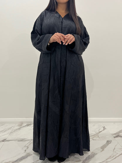 Black Puffy Abaya