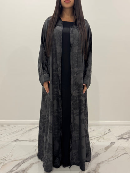 Black Blossom Abaya